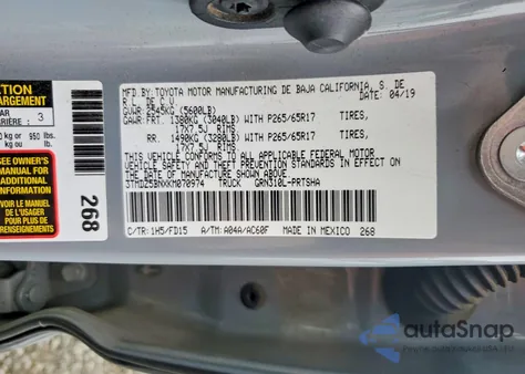 2019 Toyota Tacoma Double Cab z USA, uszkodzony, nr VIN 3TMDZ5BNXKM070974